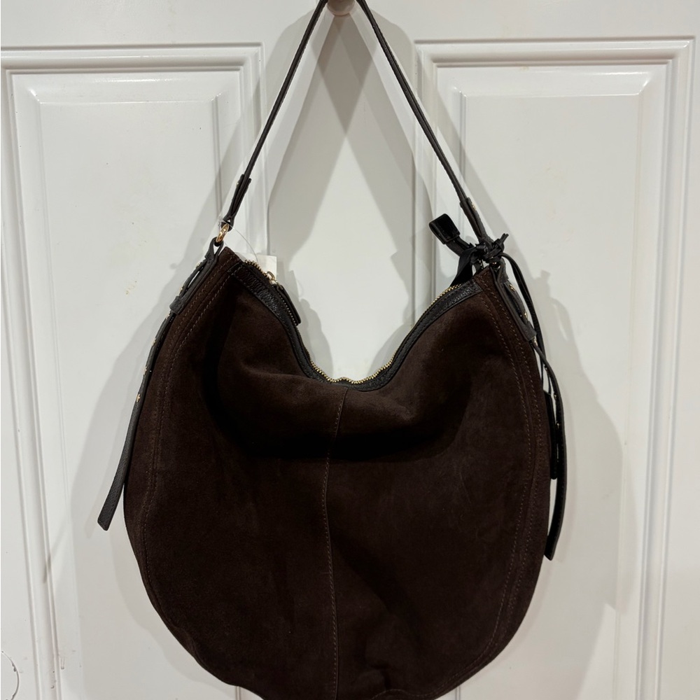 Ashwood Genuine Leather Brown Crossbody Shoulder Bag New With Tags Retail 175